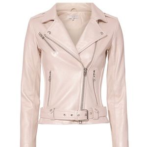 SOLD❤️ IRO Mila Pink Leather Jacket